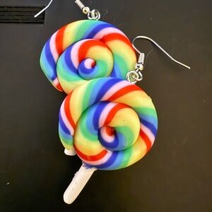 *BOGO* Colorful Swirl Lollipop Earrings